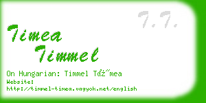 timea timmel business card